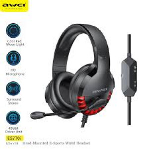 Awei ES-770I Wired Gaming Headphones 3.5mm Plug Gamer Laptop Headset Surround Sound with Mic for PC Computer 50MM Driver Earbuds